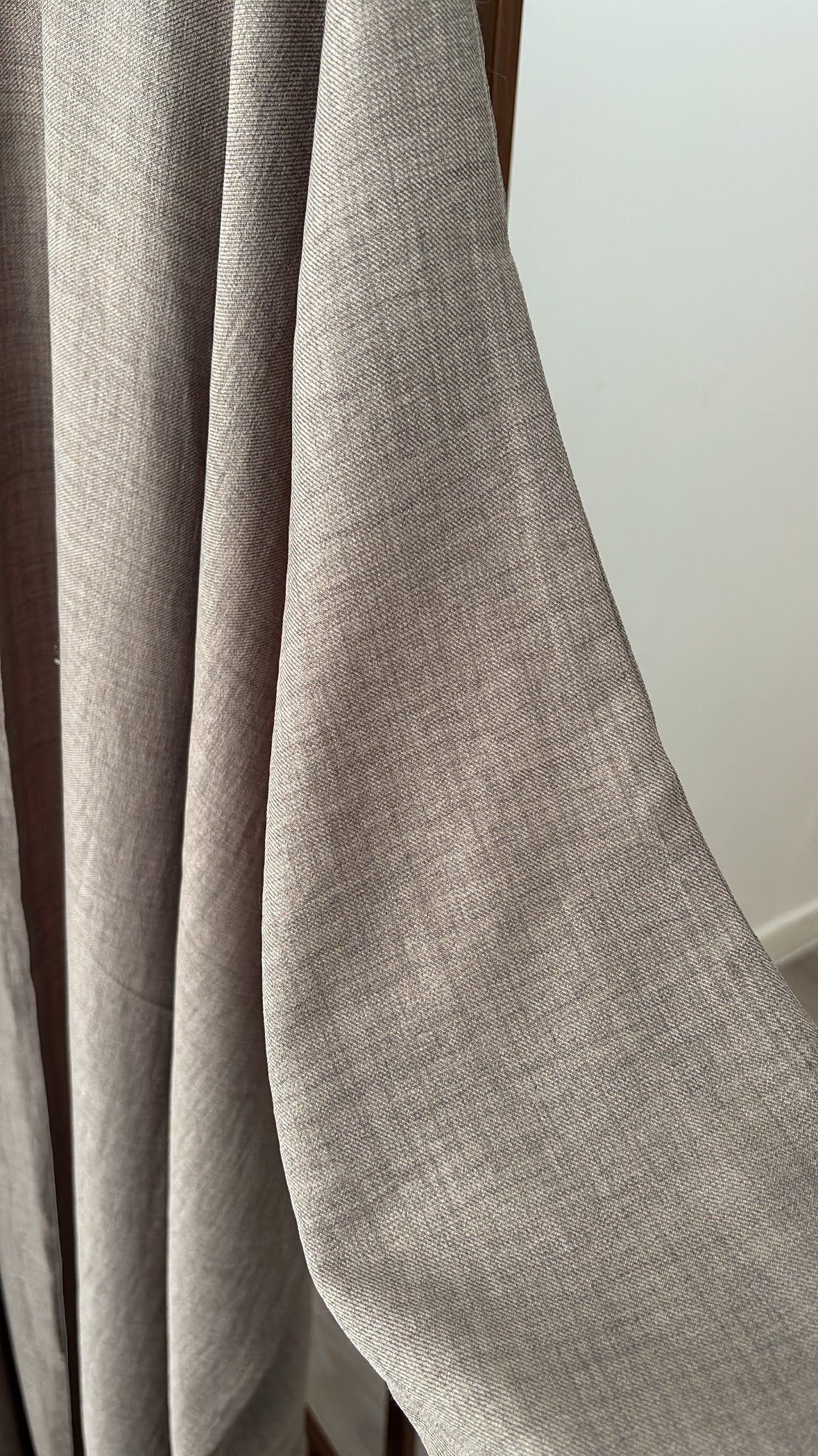 Beige Linen Open Abaya Bisht