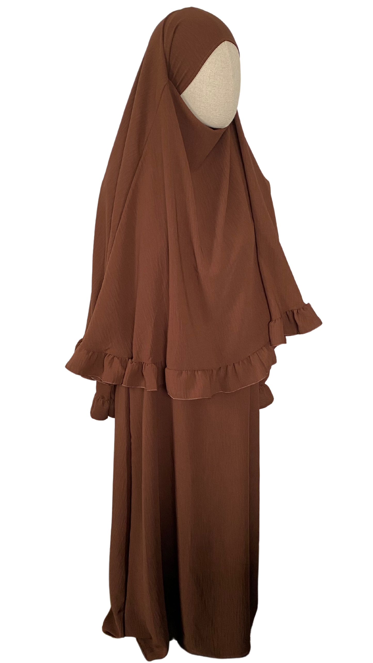 Abaya and Frilled Khimar Set